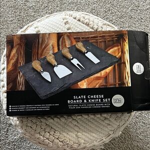 Taylor Silver and Brown Cheese Board Accents